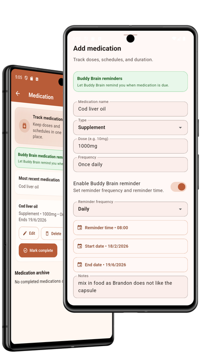 Medication and supplement tracking for Bull Terriers